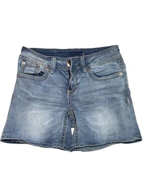 Seven7 Faded Blue Denim Shorts